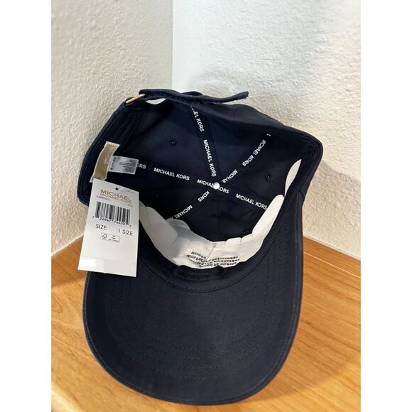 Michael Kors Unisex Embroidered Logo Baseball Cap - Navy NWT - Picture 3 of 4